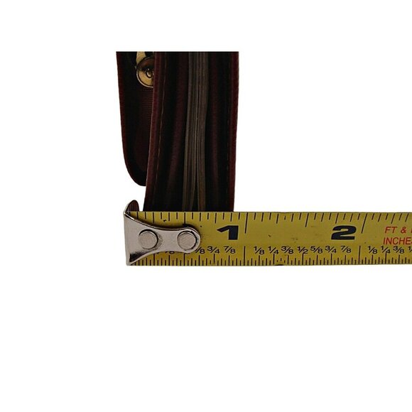 NEW Princess Gardner Dark Red Leather Bifold Wallet Card Slots Coin Purse Vtg - Picture 12 of 12